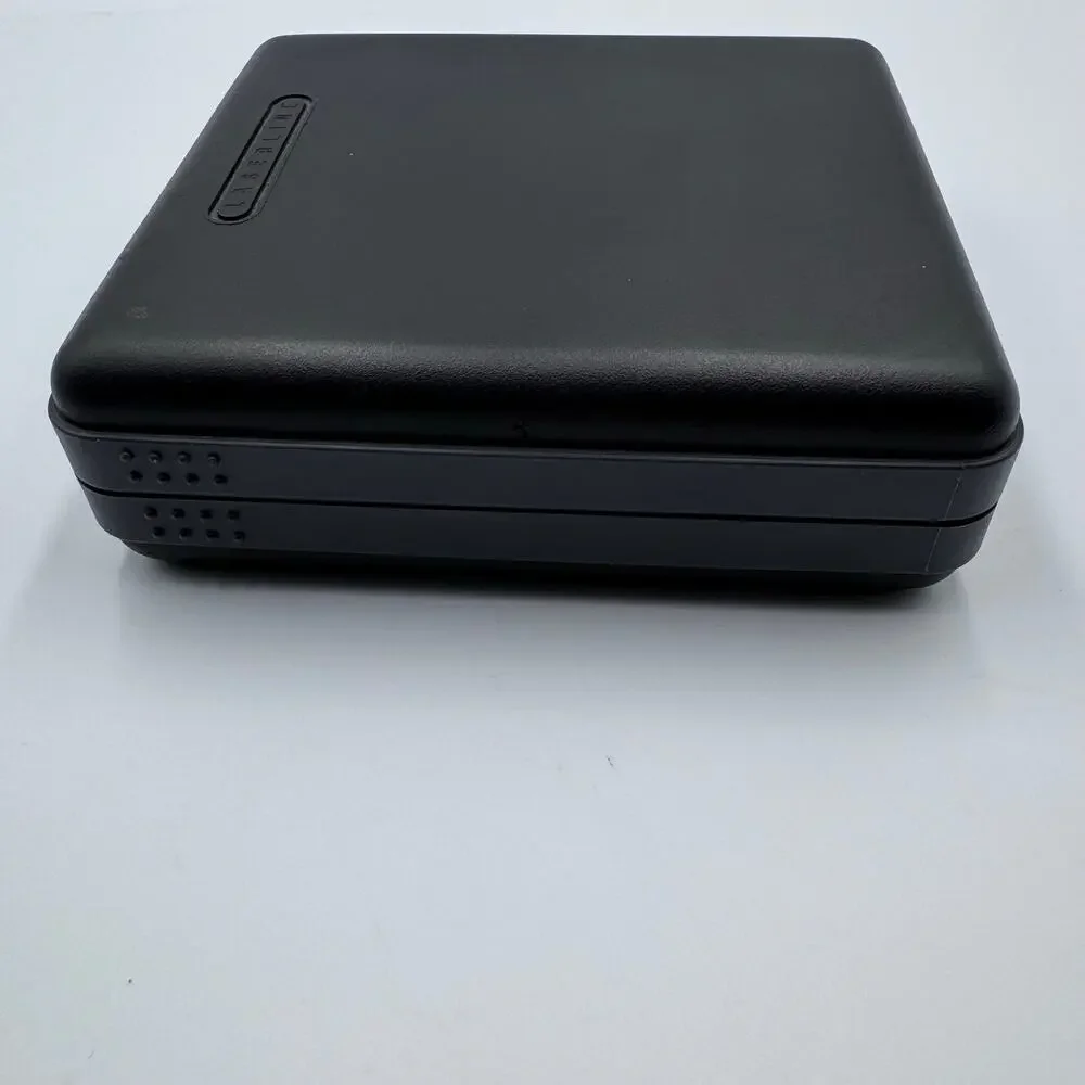Vintage Laserline 12 CD DVD Case Hard Shell Wallet Flip Disc Storage Black
